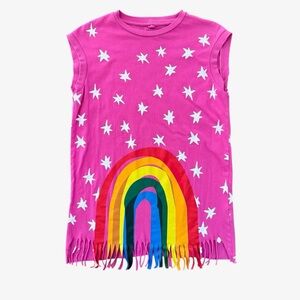 Stella McCartney Kids Pink Rainbow Fringe Tunic Top 8